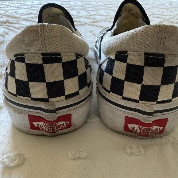 Vans Checkerboard Slip-On Sneakers - Black & White - Picture 5 of 5